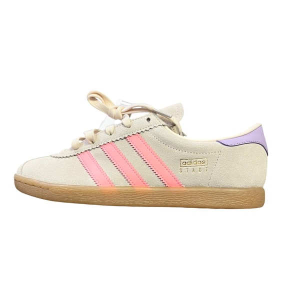 Adidas Originals STADT W Women's Sneakers 8.5 Suede Gum Sole Pink Cream NWOT - Picture 1 of 4